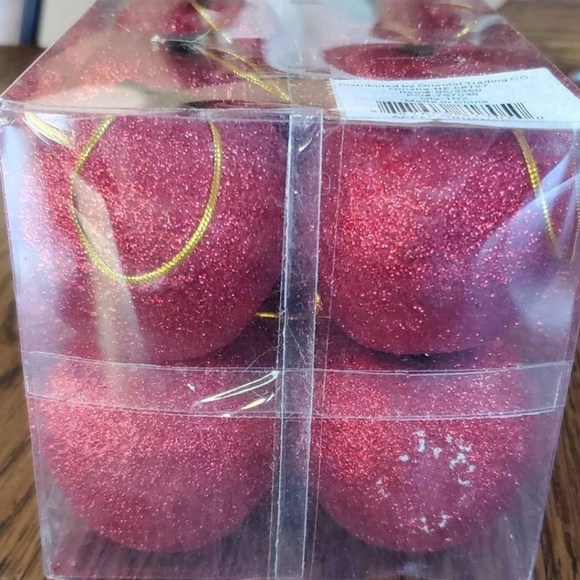 Set of 12 Sparkly Apple Ornaments | Glitter Holiday Decor - Picture 6 of 14
